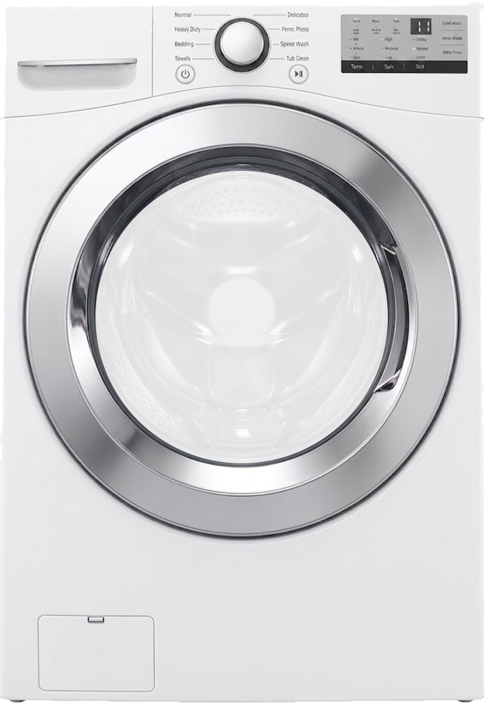 commercial front-load washer, mid-cycle